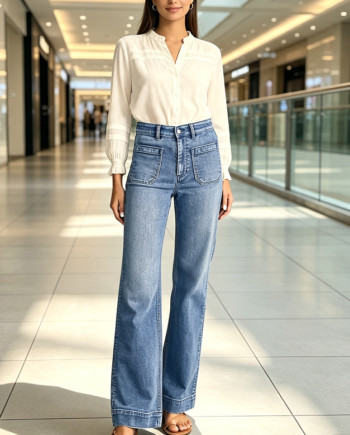 High-Waisted Baggy Sweatpants with Wide Leg