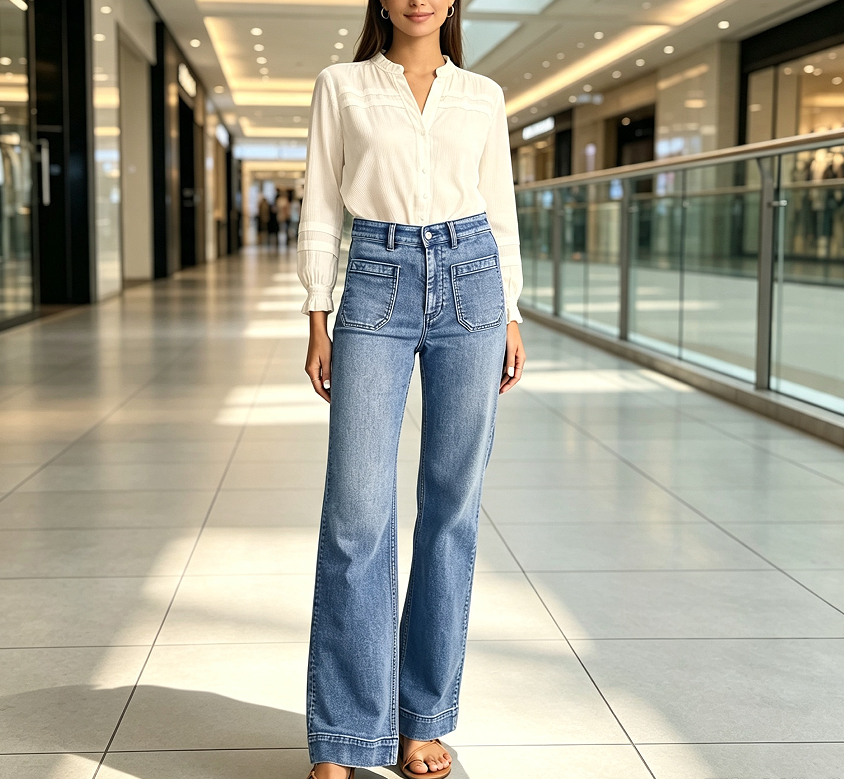 High-Waisted Baggy Sweatpants with Wide Leg