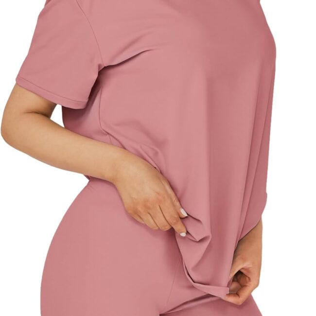 Women's Oversized Tee and Biker Shorts Lounge Set