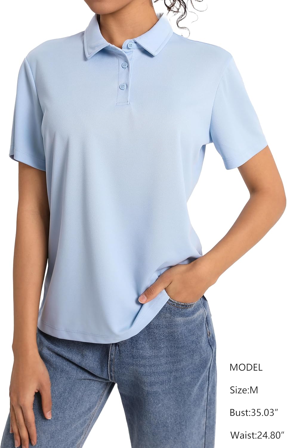 Women's Short-Sleeve Collared Polo Shirt 3-Pack